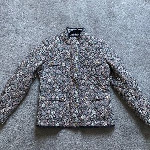 J Crew Liberty print quilted jacket